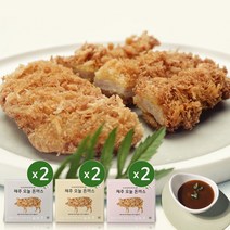 록담 제주 돼지 돈까스 6팩(등심 2팩 + 치즈 2팩 + 고구마 2팩) + 감귤소스 6개, 6팩, 120g