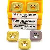 금속 선반 부품 가공 SEMT13T3 US735 UE6020 VP15TF 엔드 밀링 커터 카바이드 터닝 10 피스, 03 SEMT13T3AGSN VP15TF