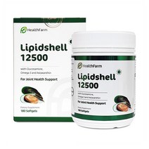 헬스팜 리피드쉘 12500 초록입홍합 뉴질랜드 초록홍합 180캡슐 HealthFarm LipidShell, 1개, 기본