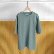 로니제이 남녀공용 오버핏 특양면 레이어드 무지 라운드 반팔 20컬러 티셔츠