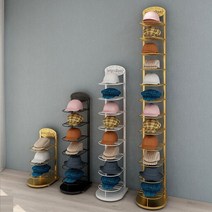 모자 진열대 스탠드형 모자 걸이 매장 인테리어 전시 캡 행거, 12단, 골드색상