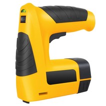 에어타카 실타카 타정총 전기 Tacker 스테이플러 무선 네일 건 가구 건 프레임 목공 USB 충전식 2500 개, [01] YELLOW, 01 Yellow with nails