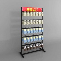 스탠드 걸이 양말 폰케이스 휴대폰 매대 거치대 진열, 상세 페이지 참고, 4단 휴대폰 매대 블랙