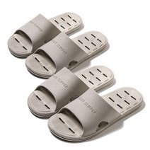 디오바스 미끄럼방지 PVC 화장실 슬리퍼 물빠짐 욕실화 실내화 남성 여성 2개 세트, 그레이, 그레이