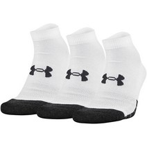 언더아머 Under Armour Adult Performance Tech 로우 컷 양말 여러 쌍, Medium, White (3-pairs)