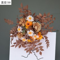 대형 꽃장식 결혼식장 웨딩홀 꾸미기 꽃 레이아웃, 37 담황색
