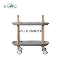 쇼파 침대 사이드 테이블 소파 보조 베드 미니 테이블 북유럽 더블 데크 작은 차 이동식 트롤리 선반 거실 코너 침실 스토리지, 4