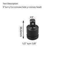 에어 임팩 전동 공구 렌치 1pcs 12 34 38 범용 공압 어댑터 변환기 소켓 어댑터 조인트 래칫 전기 트 공기, 1-2 턴 3-8