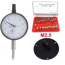다이얼 표시기 0 10mm 러그 백 테스트 게이지 및 22 개 앤빌 포인트 스레드 4 48 측정 도구, 10mm 강모, 07 10mm setA