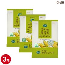 다봄 샘표 순작 구수한~100% 유기농 통알곡 옥수수차500g, 3개