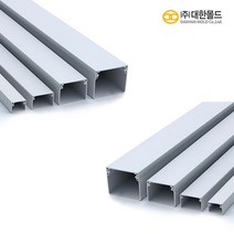 대한몰드 PVC랜 덕트 대용량 사각몰드 흰색 1m, 80x60