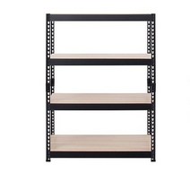 스피드랙 철제 선반 4단 1200x400x1800mm 베란다 창고 펜트리 수납 선반 앵글, 블랙앵글, 1개