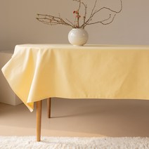 [코티지]감성 광목 방수테이블보 캠핑용 방수식탁보, 레몬버터, 방수테이블보(90x150)