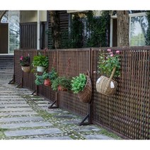 울타리펜스 전원주택대문 통나무주택 휀스 고급빌라, D