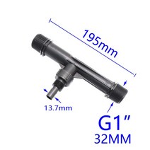 관개 벤츄리 튜브 1/2 "3/4" 1 수나사 농업 비료 주입기 자동 수정 탭 개, 04 1 inch