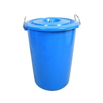 다용도 만능 용기 청통75L 대형플라스틱통 파란통 대형휴지통 분리수거통, 단품, 1개