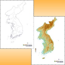 투명 우리나라 백지도 10장