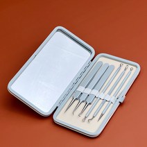 미드디엔 여드름 피지 블랙헤드 압출기 얼굴 바늘 집게 핀셋 흡입기 짜는도구 제거기 비립종, A45