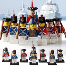 중국 호환 레고 블록 스페인 영국 프랑스 네덜란드 대영 사람 피규어 중세 해군 부대 제국 해적 총독 장교, E.-피규어 10개