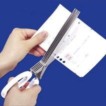 Ogfaour 5단 파쇄 가위 문서 가정용 분쇄기 재단기 수동 A4, 5단 가위