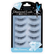 일본직발송 6. DIAMOND LASH (다이아몬드 러시) 블루 NO. 301 5쌍 B07K46QQCC, One Size, One Color