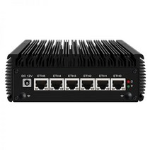 미니피씨 미니컴퓨터 미니PC 6 * LAN 2.6G i226 pfSense 방화벽 미니 PC 인텔 쿼드 코어 N10 2.0GHz 산업용 팬리스 컴퓨터 1 COM HDMI 소프트, No Wifi, 미국, 8GB DDR4 512GB NVMe