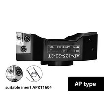 AP SE 엔드 밀링 절삭 공구 90 45 KM12 400R 50 22 27 32 직각 더블 에지 브리지 알루미늄 합금 커터 헤드 AP16, D160222T+AP