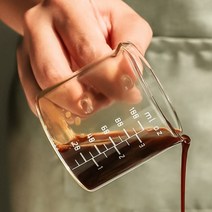 카페 내열유리 밀크저그 샷잔 시럽잔, 크로크406 샷잔 (소 40ml 2p)