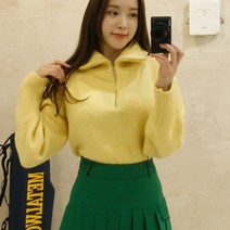하이넥 반집업 아노락 맨투맨 겨울가을 여성 골프니트