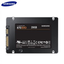 노트북 SSD 에스에스디 M.2 2TB 1TB 하드 Samsung 870 EVO 250GB 500GB 1 테라바이트 2 4 고속 560 메가바이트/초 솔리드 스테이트 디스크 데스크