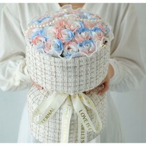 발렌타인데이 선물 여자친구 꽃선물 생일 기념일 생일선물 비누꽃다발 입학식 졸업식 초등 브라이덜샤워소품, 카푸치노