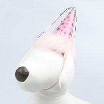 반려동물 파티 꼬깔 모자 강아지 생일 고양이 프로필사진 크리스마스 새해 선물, 핑크