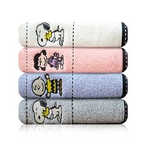 송월타월 캐릭터 스누피프렌지 세면타월 30수, 분홍