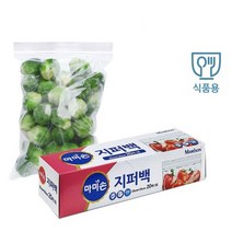 마미손 식품용 다회용 지퍼백 3호 20매 중25x30, 마미손 식품용 다회용 지퍼백 3호 20매 중2, 중(M)