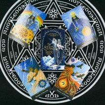 타로책 스프레드천 동양 카드 종류 예쁜 초보 세트 le tarot 마나라 타로 데크 테이블 오라클 점술 운명 영어 보드 게임 놀이 파티 요술 용품 제단용, 78PCS TT17