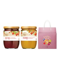 복음자리 과일잼 실속형 선물세트(딸기 사과 포도), 사과잼370g+포도잼370g