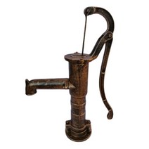 우물 펌프 수동 재래식 옛날 물펌프 작두펌프 연못, 꽃무늬 펌프 검정색