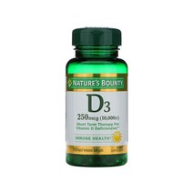 네이쳐스 바운티 비타민D3 250mcg (10 000 IU) 소프트젤 72개입