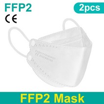 마스크 CE FFP2 얼굴 마스크 4 KN95 레이어 필터 보호 건강 관리 통기성 입, 01 White 2PCS