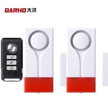 자취 싱글 혼자 감지 센서 경보음 출입문 창문 현관문 방범 Darho 레드 플래시 홈 상점 보안 벨 사운드 윈도우 도어 자석 감지기 무선 경보 시스템 리모컨 포함, C, C