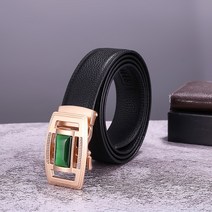 DFMEI.가죽 스트랩 캐주얼 소가죽 절개 스티치 자동 벨트 아금옥석 자동가죽 벨트