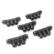 태양광 패널 판넬 청소도구 창 태양열 공압 피팅 튜브 커넥터 8mm 호스, 5웨이 5개