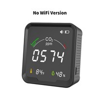 온습도계 수은 스마트 온도계 아날로그 GIRIER-Tuya 스마트 와이파이 CO2 센서 이산화탄소 온도 습도 감지, 02 No WiFi Version