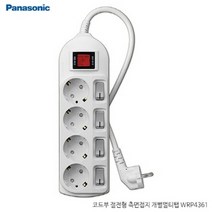 기타 [파나소닉ES신동아] 3 000W 고용량 개별 스위치 코드부 멀티탭 4구 3M (16A/250V), 1, 1