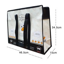 휴대용장바구니 팬시 타포린 쇼핑백 블랙 가로46.5X세로34.5X폭15cm 에코백추천