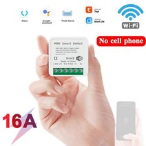 Tuya 미니 와이파이 스위치 모듈 지원 2 방향 제어 홈 Diy 생활 App 음성 Co C9u6, 한개옵션0