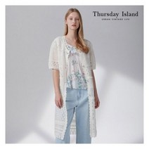 [써스데이아일랜드][Thursday Island] 여성 스카시 반팔 롱 가디건(T214MCD233W) 396342