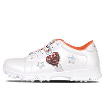 MNX15 여성 스파이크 하트 스팽클 여성 예쁜 스크린 연습용 필드 수제골프화