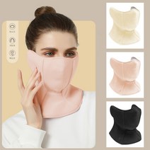 올인원 겨울 마스크 골프 멀티 머프 넥워머 넥커버 귀마개 귀보호 뽀글이, 핑크