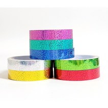 홀로그램 테이프 대용량 7가지 색상 문구용품, 분홍색